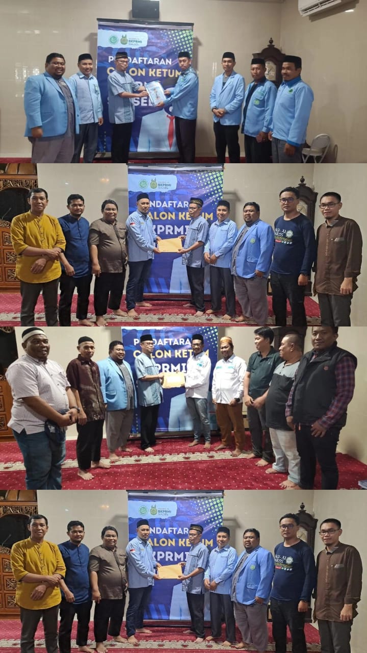 Penyerahan Berkas Pendaftaran 4 Calon Ketua DPW BKPRMI Sulsel