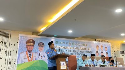 Nidaul Islam, Ketua DPD BKPRMI Sidrap Menyampaikan Pandangan di Muswil XI BKPRMI Sulsel