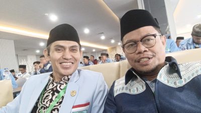 Dr. H. Muhammad Saleh, Bersama Ketua DPP BKPRMI, H. Nanang Mubarak di Muswil XI DPW BKPRMI Sulsel